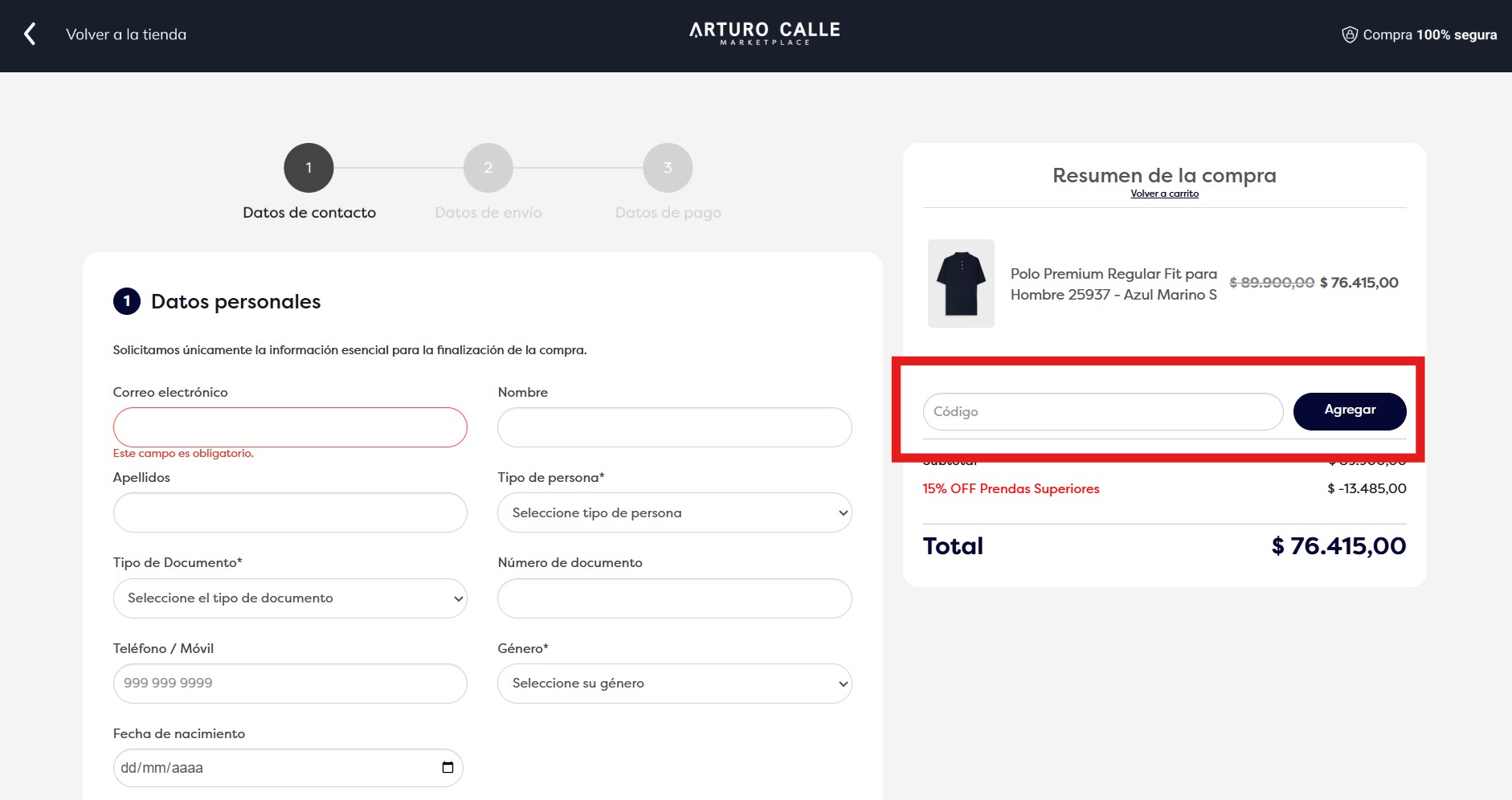 Descuento Cupónes Arturo Calle