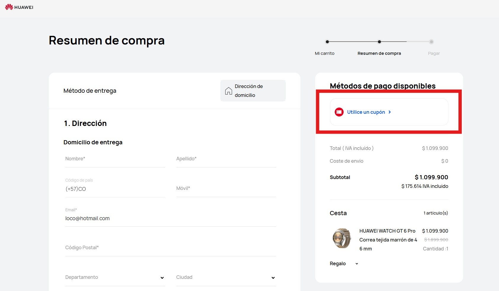 Descuento Cupónes Huawei